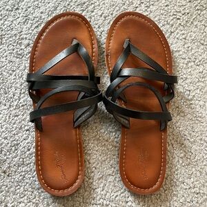Black strappy sandals